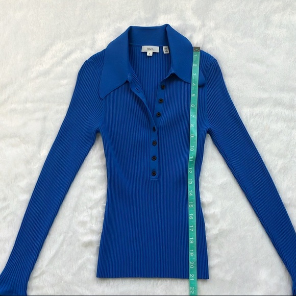 NWOT Blue A.L.C. Eleanor Ribbed Sweater, Size Small - Picture 4 of 7